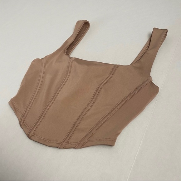 Corset Style Tan Stretchy Top Fashion Nova - Picture 5 of 8